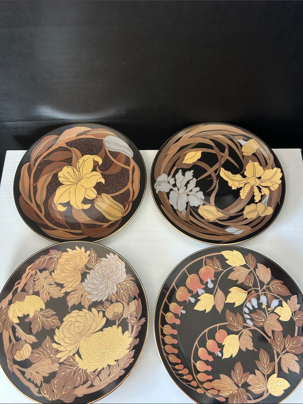 MUSEUM OF FINE ARTS BOSTON Floral Wall Plates Japan Art Inspired - 4